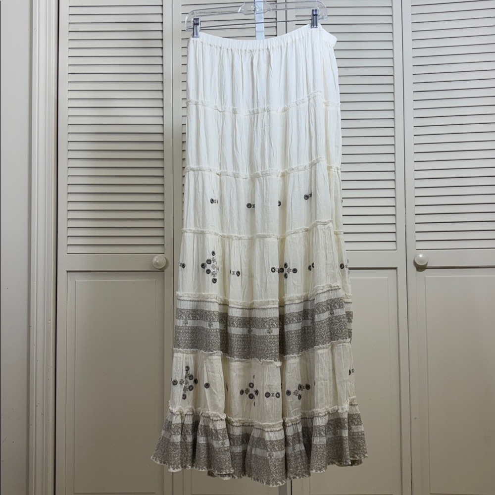 NWT Ralph Lauren Denim & Supply Mirrored Tiered Boho Maxi Skirt XL - Picture 9 of 12